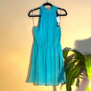 Windsor teal flowy sundress tied in the back medium